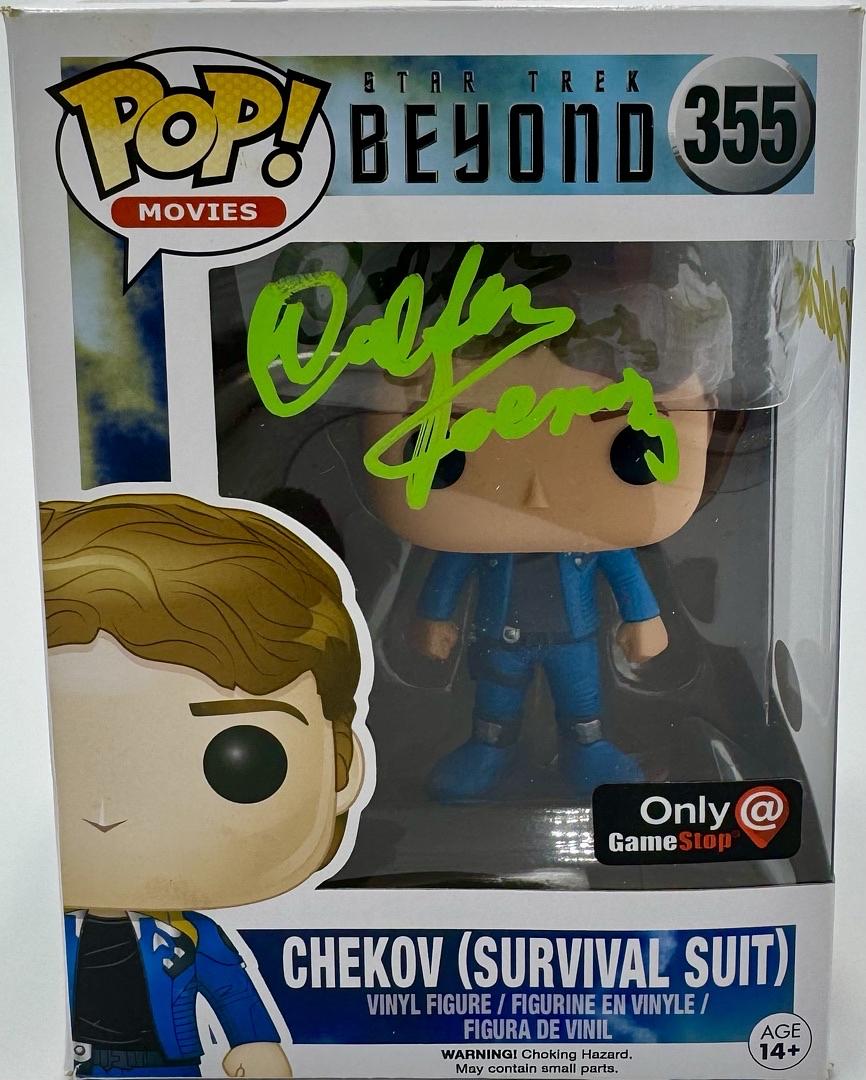 Walter Koenig signed "Chekov" Funko #355 w/character name - JSA COA